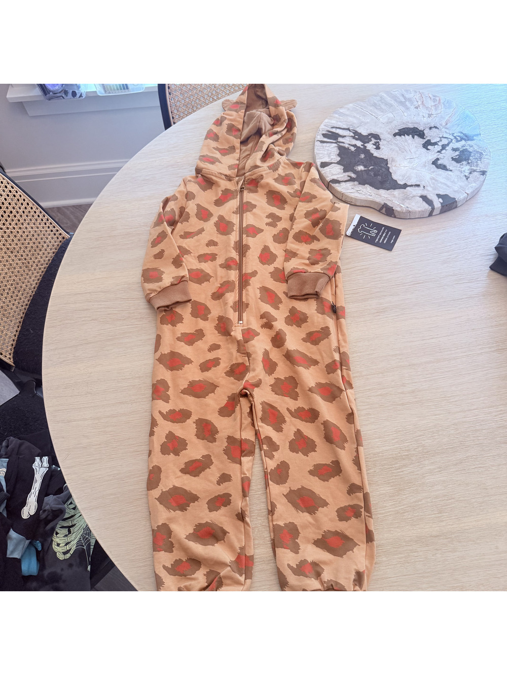 Rags to raches leopard cheetah zip up romper suit